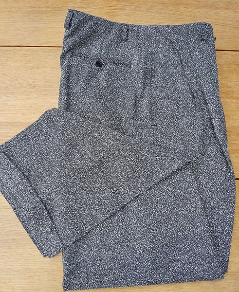 High Waisted Trousers - Grey Dot (speckled)