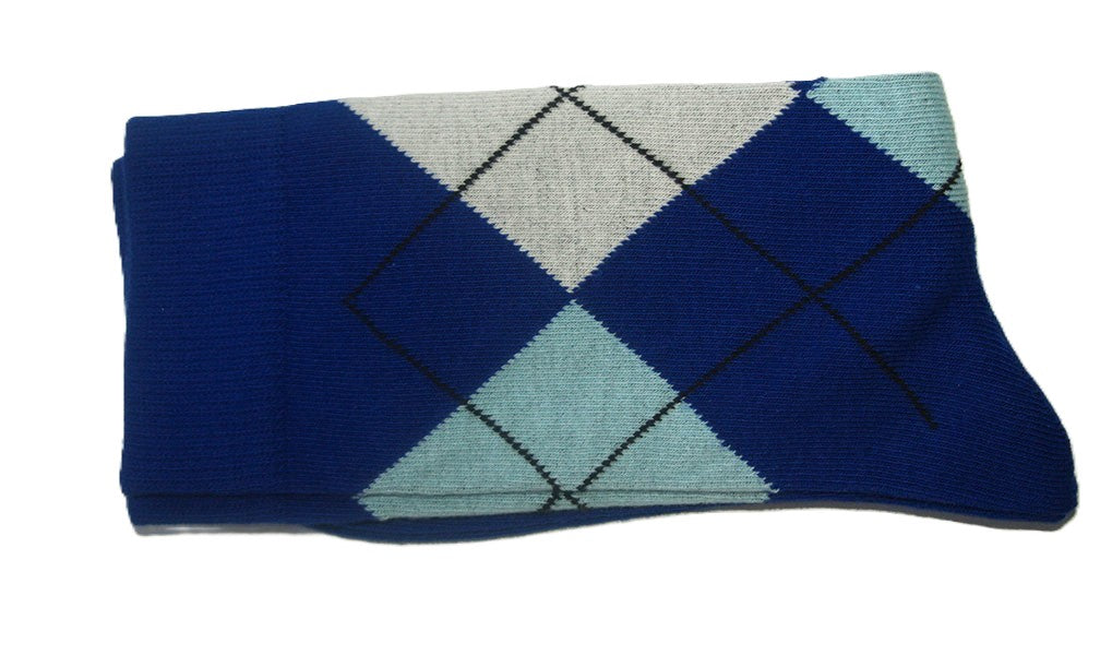 Argyle Socks - Royal Blue