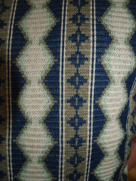 Cable Knit Top - Blue Sunburst