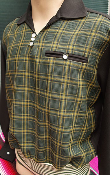 Gaucho Shirt - Black/Green Check