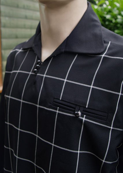 Gaucho Shirt - Black Window Pane Check