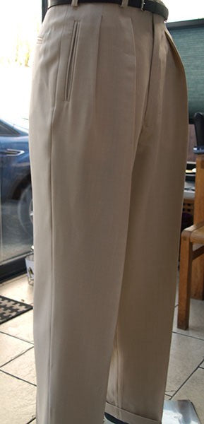 High Waisted Trousers - Cream 40Ts