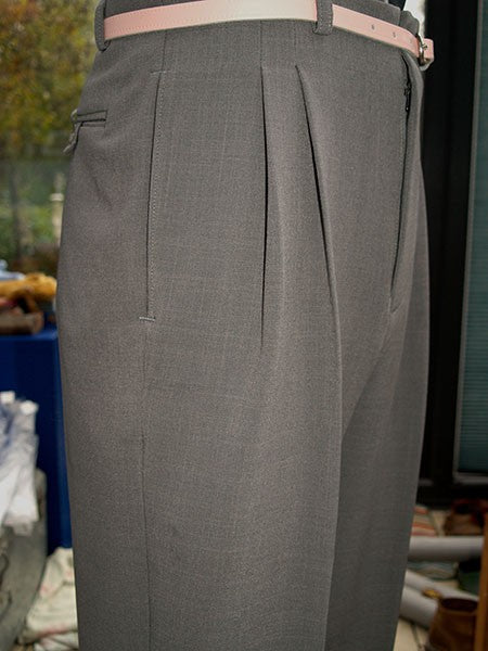 High Waisted Trousers - Dove Grey