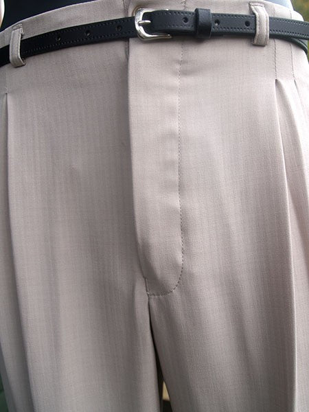 High Waisted Trousers - Light Stone