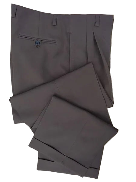 High Waisted Trousers - Dark Brown