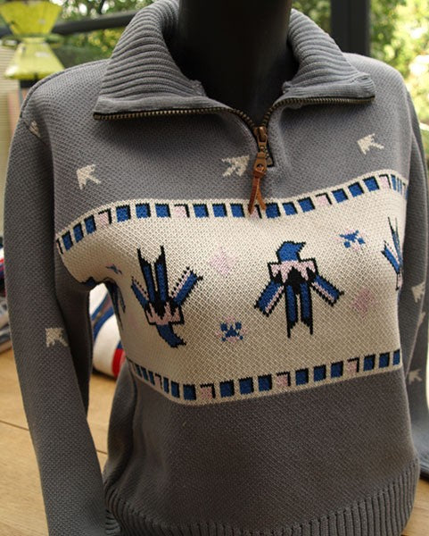 Ladies Thunderbird Zip Pullover - Grey