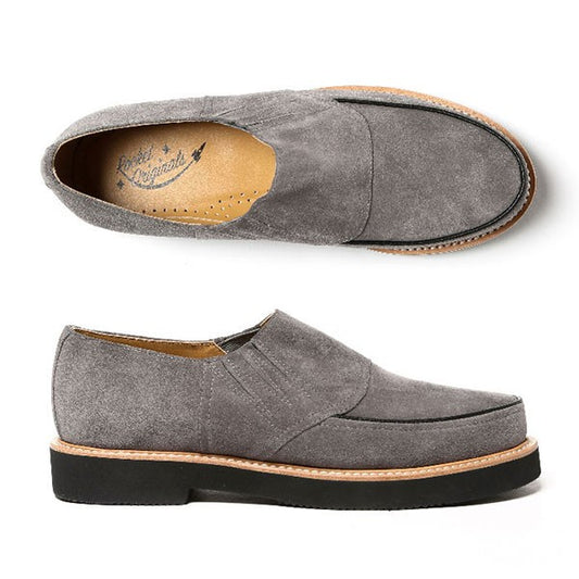 Piped Casual Shoes - Grey Suede