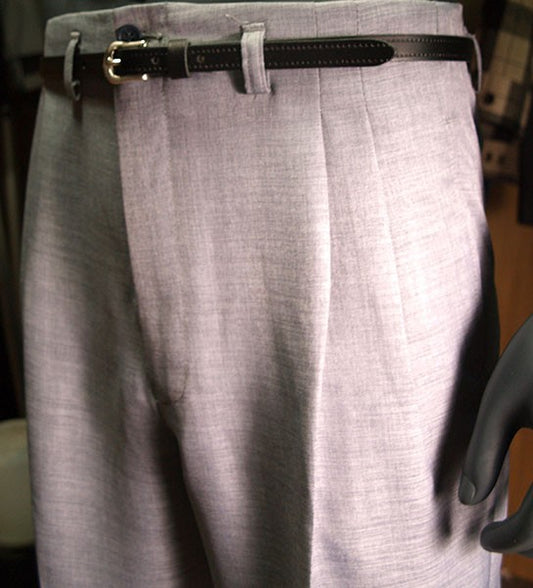High Waisted Trousers - Silver Grey