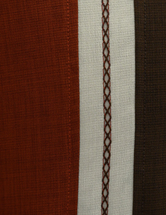 Steady Clothing - The Charles Bowling Shirt - Brown/Rust/Stone