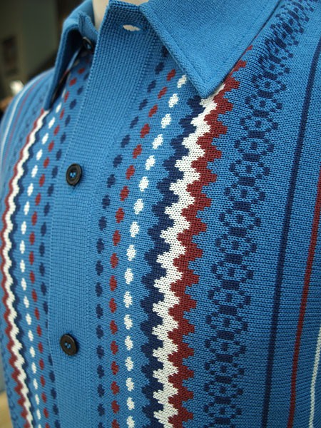 The Watusi Knitted Shirt - Sky Blue