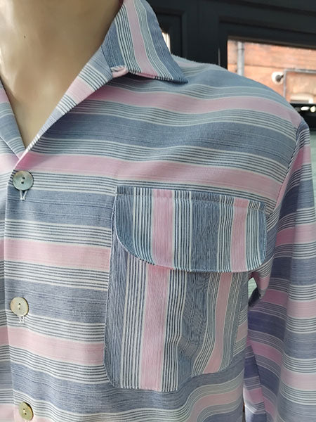 1950s Gab Style Shirt - Pink Stripe