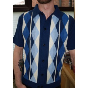 New Blue Argyll Knitted Shirt