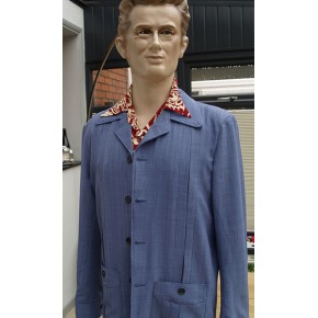 Powder Blue Seersucker Hollywood Jacket