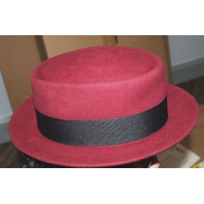 Burgundy - Pork Pie Hat