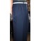 Dark Blue Slub - High Waisted Trousers