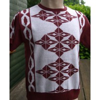 Burgundy Argyll Knitted Top