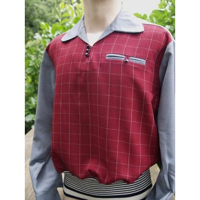 Grey/Burgundy Check - Gaucho Shirt