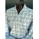 Ice Blue Plaid Gab Style Shirt