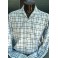 Ice Blue Plaid Gab Style Shirt