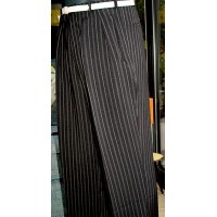 Black 40Ts Double Pinstripe Trousers