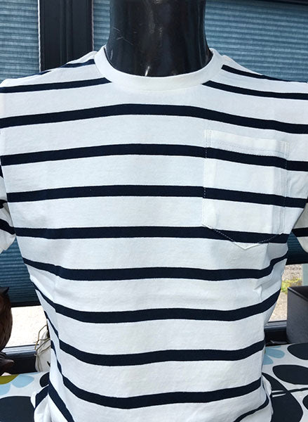Navy & White Breton Tee - Short Sleeve