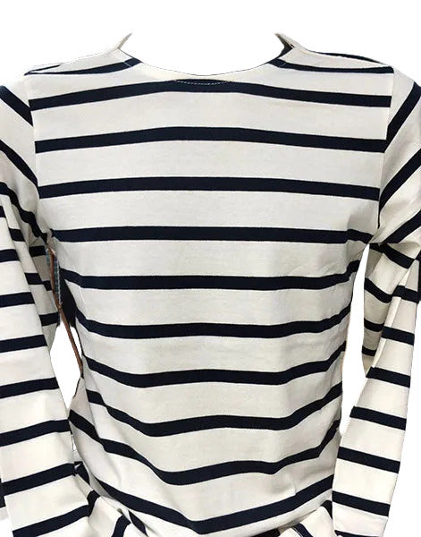 Navy & White Breton Tee - Long Sleeve