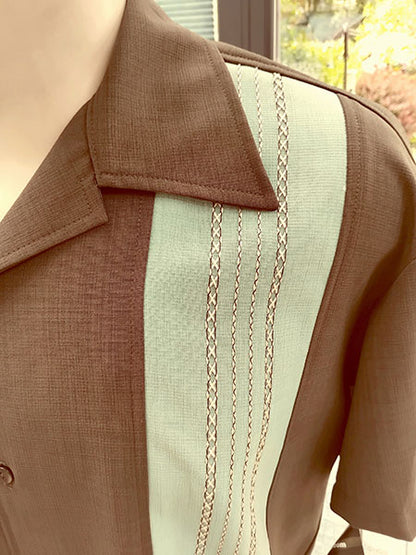 Steady Clothing - The Ricardo Bowling Shirt - Coffee/Mint