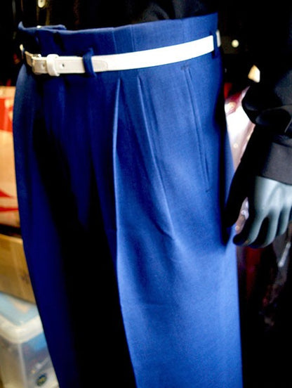 High Waisted Trousers - Royal Blue