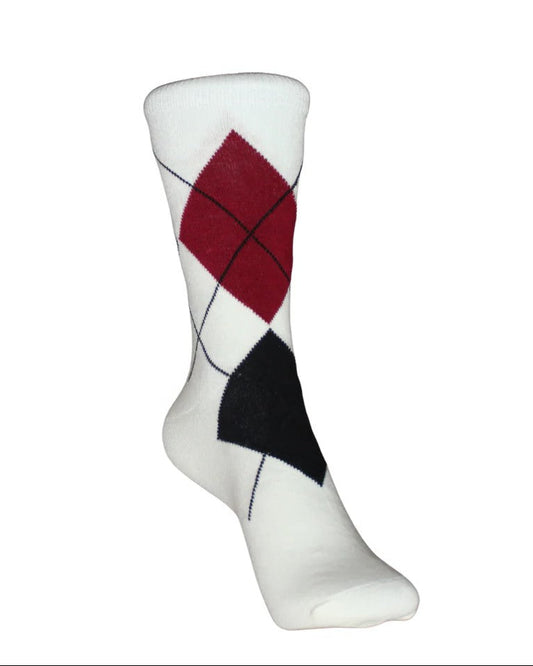 Argyle Socks - White