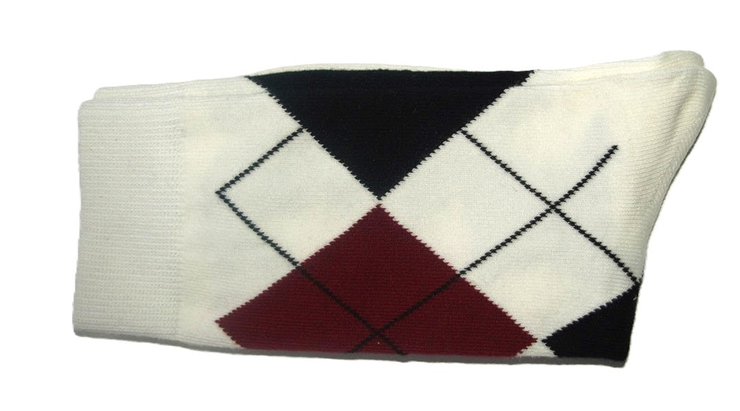 Argyle Socks - White