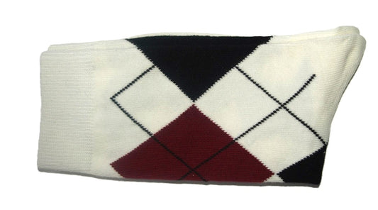 Argyle Socks - White