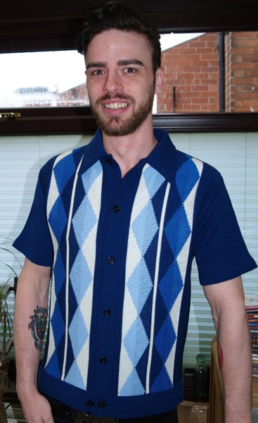 Argyll Knitted Shirt - Blue