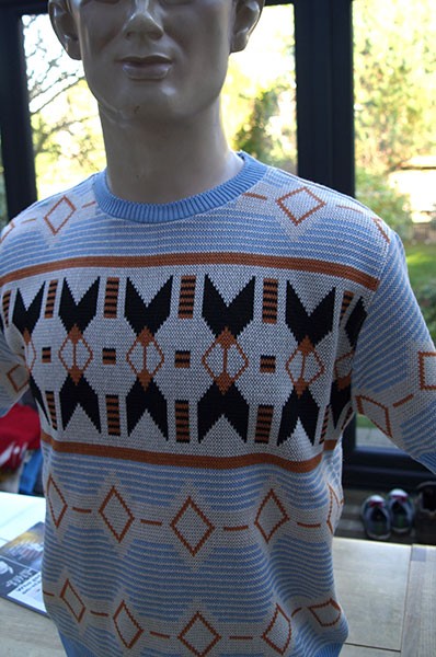 Aztec Knitted Shirt - Sky Blue