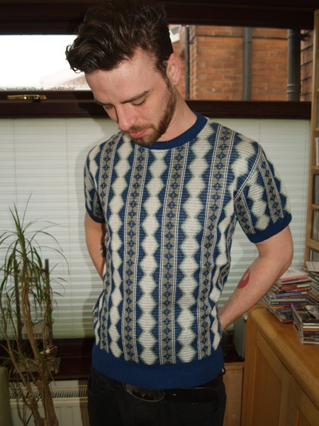 Cable Knit Top - Blue Sunburst
