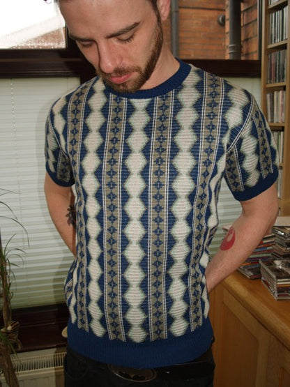 Cable Knit Top - Blue Sunburst