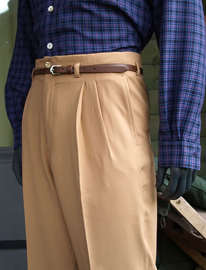 High Waisted Trousers - Camel
