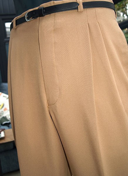 High Waisted Trousers - Camel