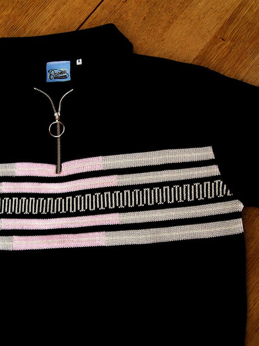 Fazed Out Knitted Shirt - Black