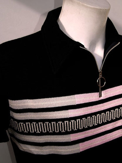 Fazed Out Knitted Shirt - Black
