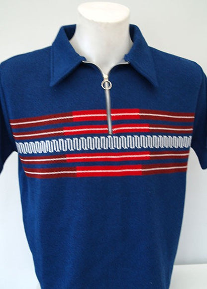Fazed Out Knitted Shirt - Blue