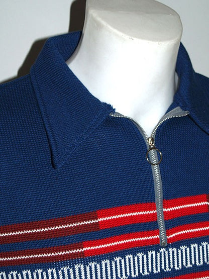 Fazed Out Knitted Shirt - Blue