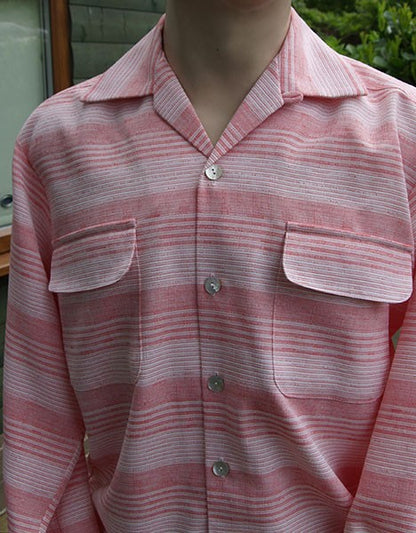 Gab Style Shirt - Coral Pink Line