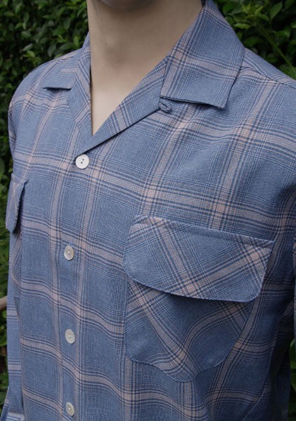 Gab Style Shirt - Denim Blue Plaid