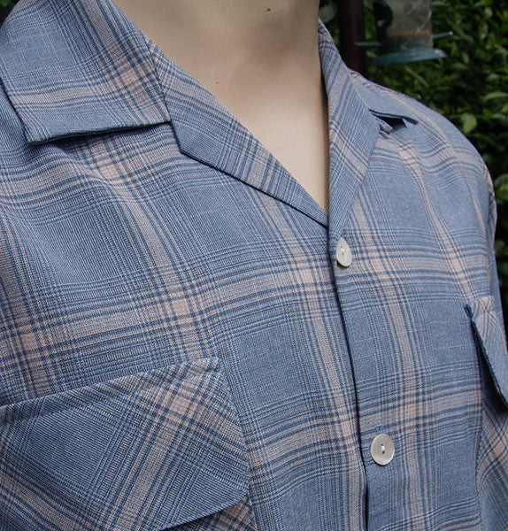 Gab Style Shirt - Denim Blue Plaid