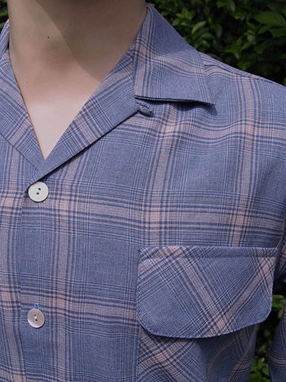 Gab Style Shirt - Denim Blue Plaid