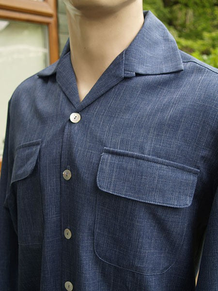 Gab Style Shirt - Indigo Blue Speck
