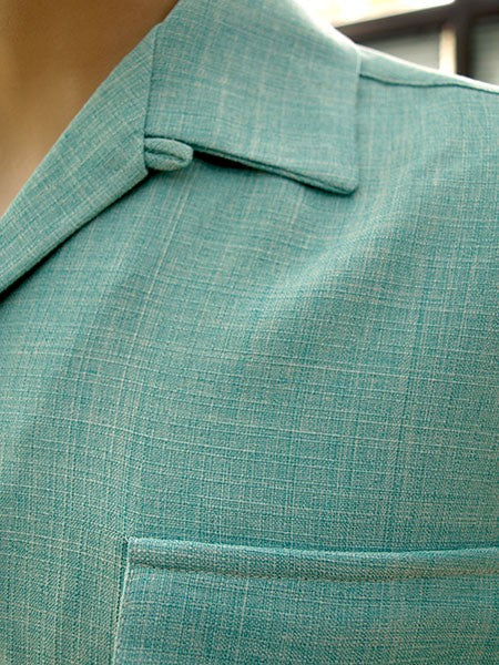 Gab Style Shirt - Turquoise Green Fleck