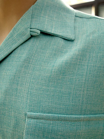 Gab Style Shirt - Turquoise Green Fleck