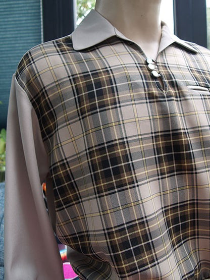 Gaucho Shirt - Beige/Brown Check