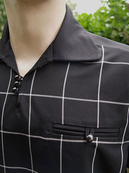 Gaucho Shirt - Black Window Pane Check